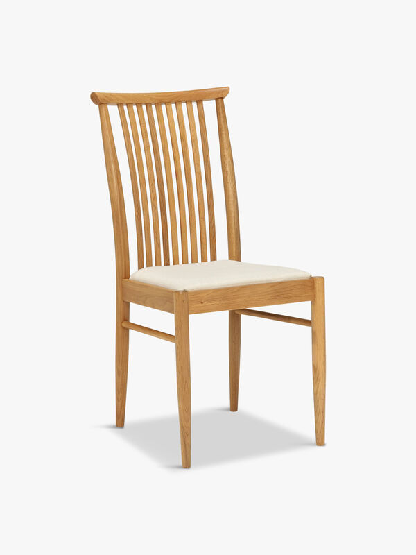 Ercol Teramo Slatted Dining Chair, Pale Oak
