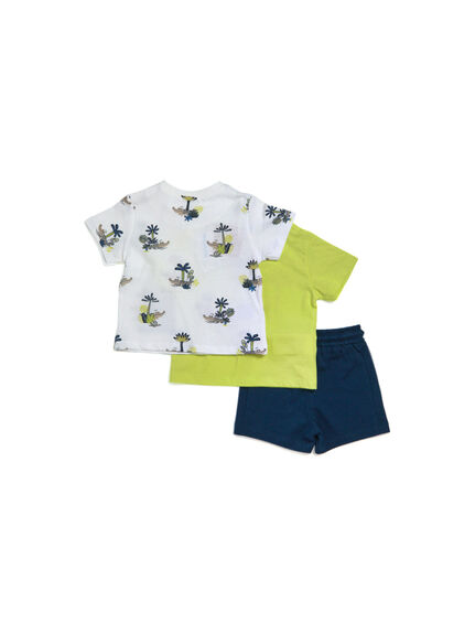 2 Croc tees (Powernap and all over print) with short set