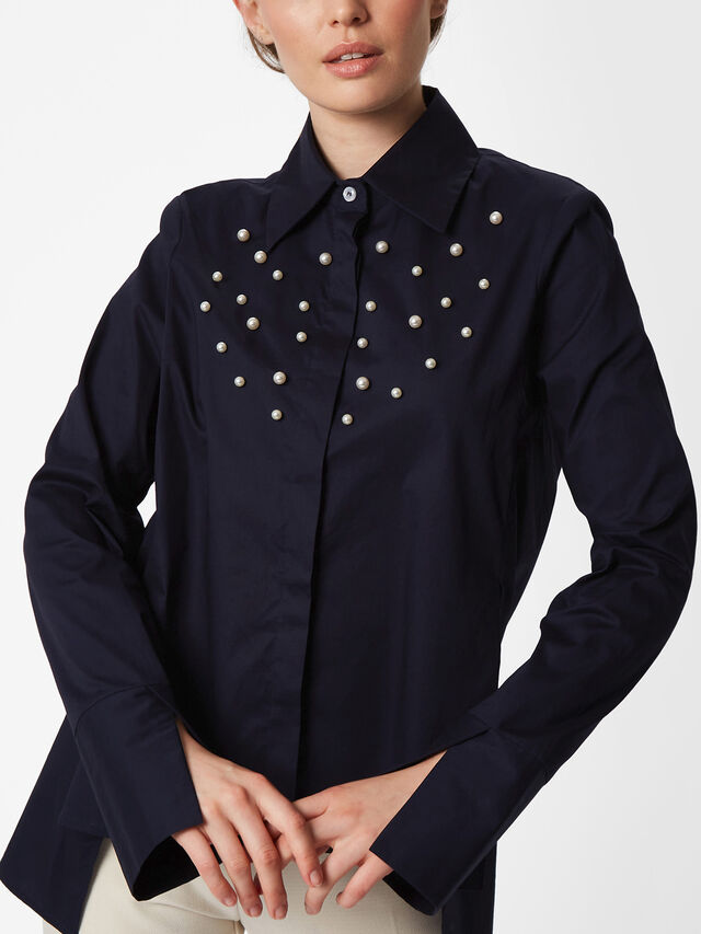Pearl Shirt with Long Cuffs