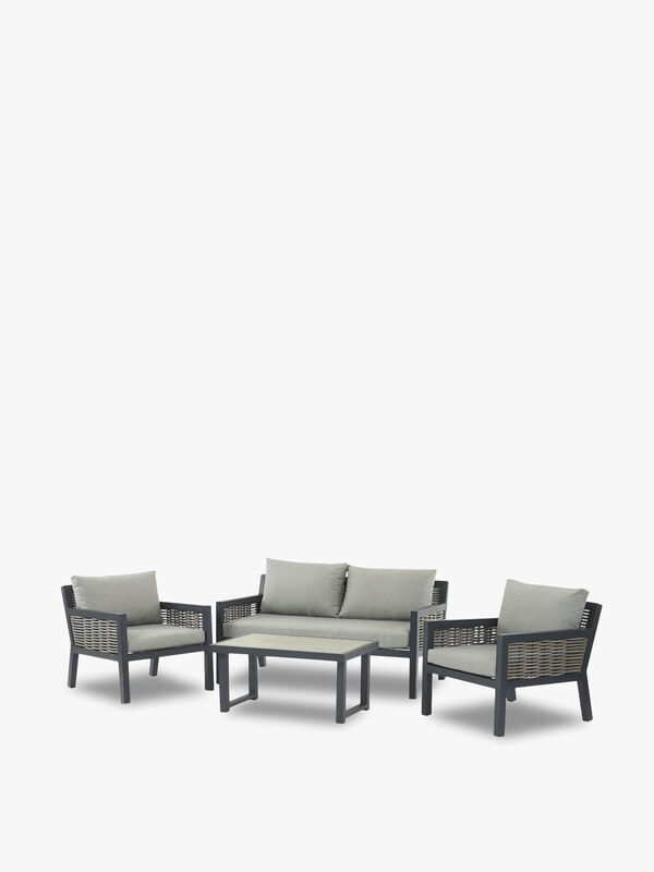 Portofino Wicker Sofa and Coffee Table Set