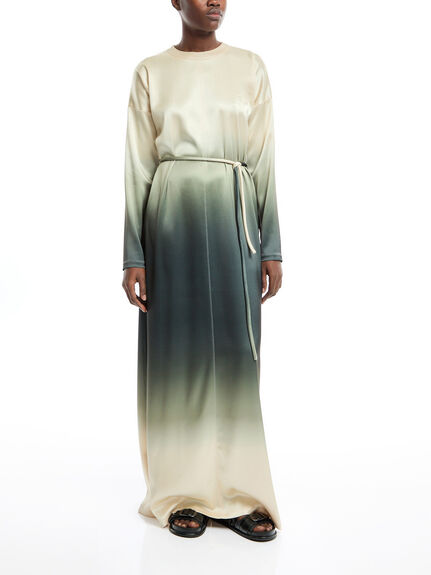 Tamera Printed Slip Satin Dress
