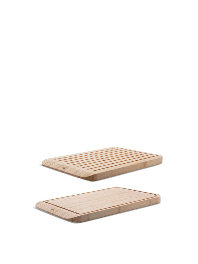 2 In 1 Bamboo Reversible Cutting & Bread Board