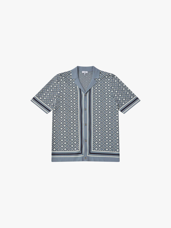 Ripley Cuban Collar Geometric Shirt