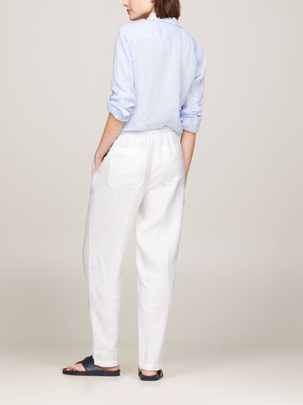 CASUAL LINEN TAPER PULL ON PANT