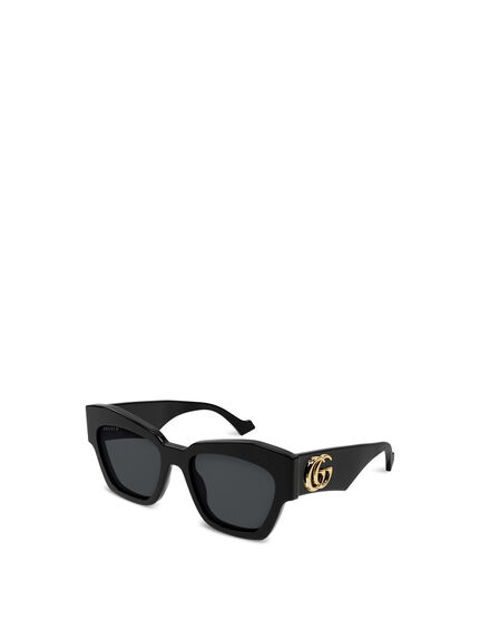 GG1422S Cat Eye Black Acetate Large GG Logo Sunglasses