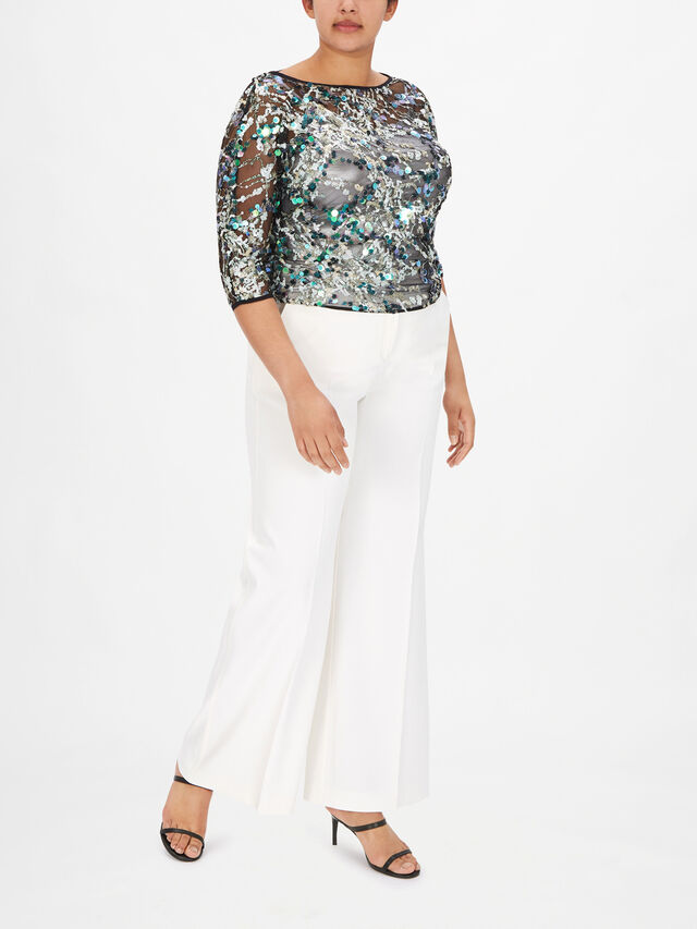 Valzer Embroidered Tulle Blouse