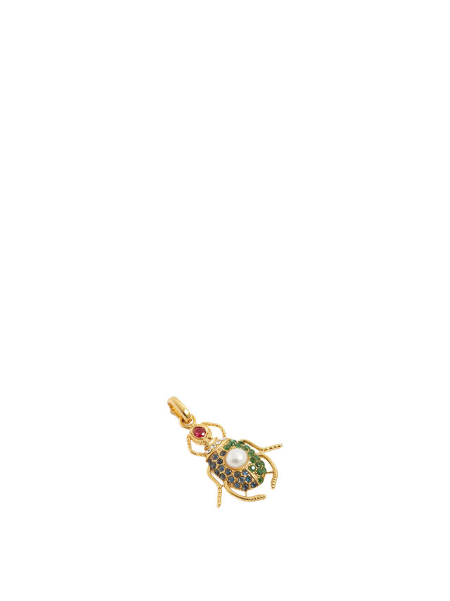 Scarab Beetle Charm Chain Necklace