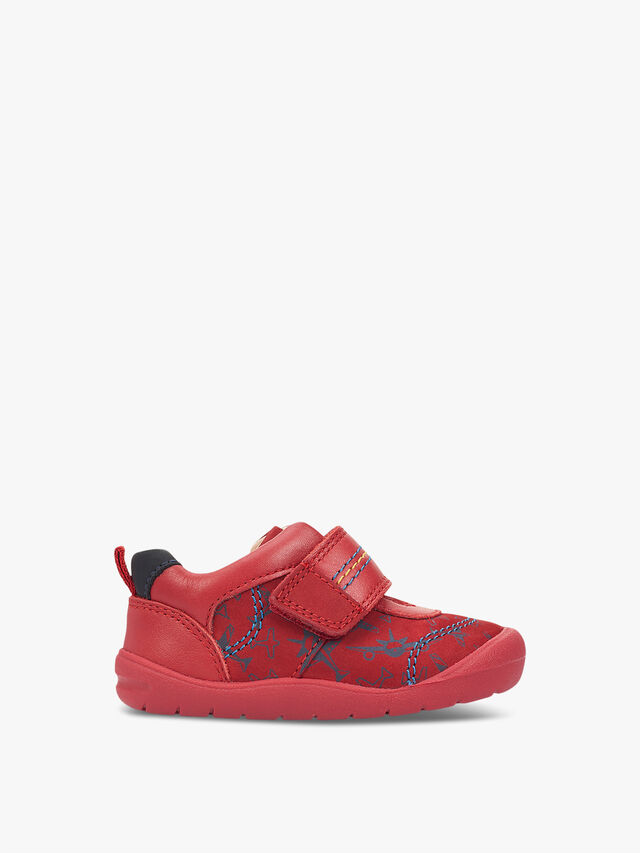 Fly Red Nubuck/aeroplane First Shoes