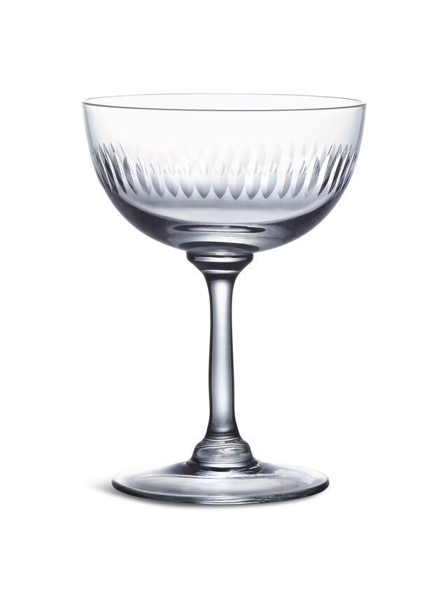 Crystal Champagne Saucers Spears S/2