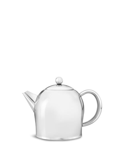 Minuet Santhee Design Double Walled Teapot Polished Steel Finish