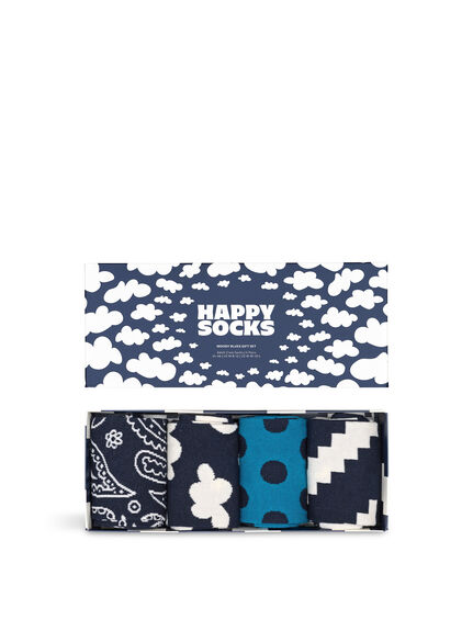 Happy Socks 4 Pack Moody Blues Socks Gift Set