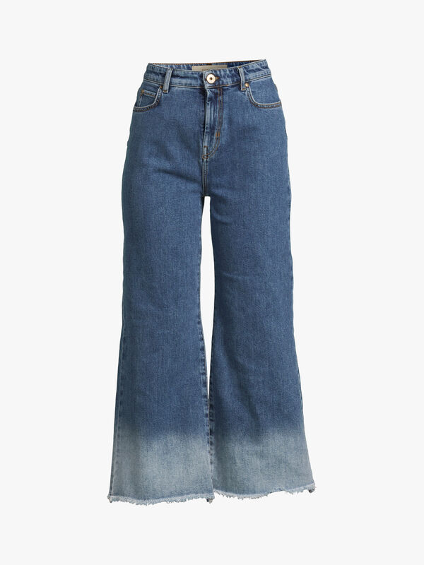 Soprano Frayed Hem Faded Dip Dye JeansJeans