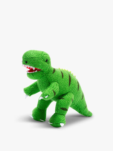 Knitted T-rex Mini Rattle