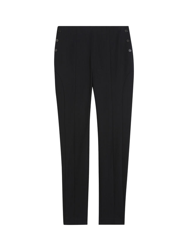 High Waisted Legging with Faux Popper Detail