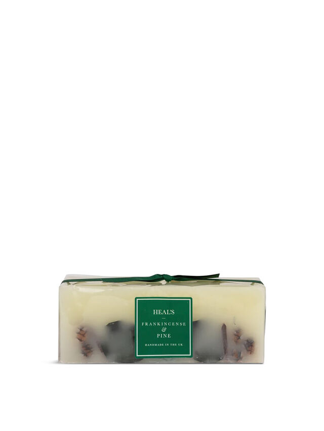 Frankincense & Pine Brick Candle With Botanicals