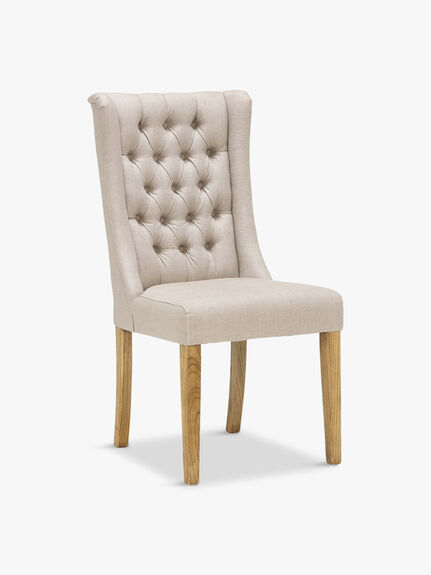 Kipling Fabric Dining Chair, Cream and Oak
