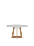 Shiloh Round Dining Table, White Marble