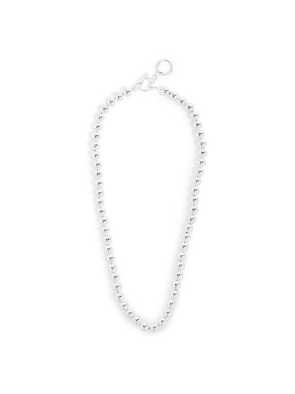 Lauren Ralph Lauren 17" Silver Bead Collar Necklace