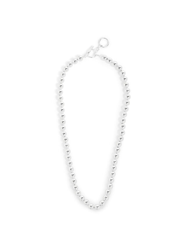 Lauren Ralph Lauren 17" Silver Bead Collar Necklace