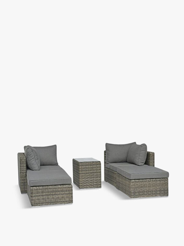 Selbourne All Weather Rattan Double Lounger Set