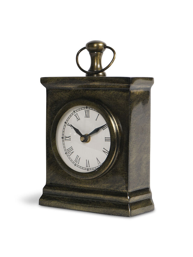 Taunton Antique Finish Mantel Clock Small