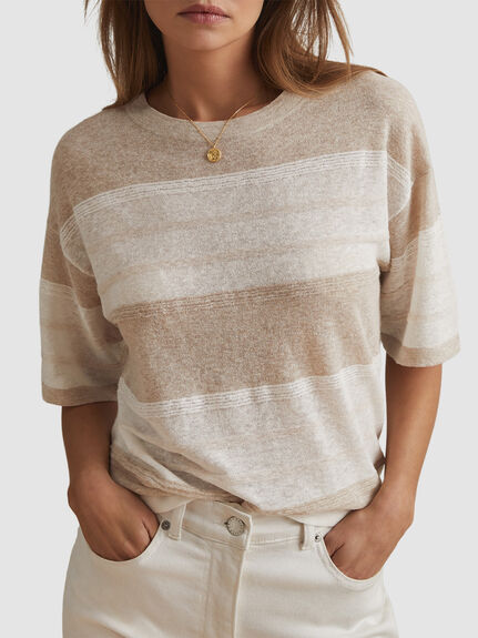 Isla Knitted Crew Neck T-Shirt