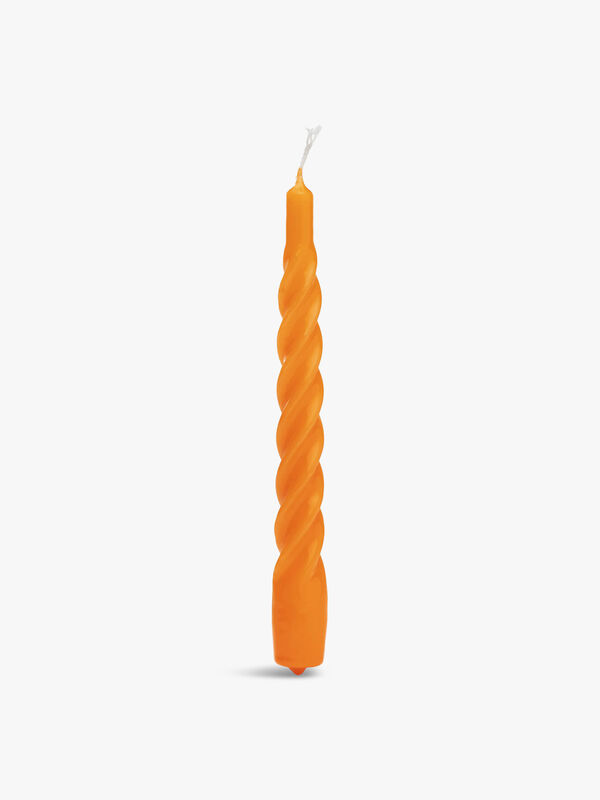 Twisted Candle Orange - Set of 6