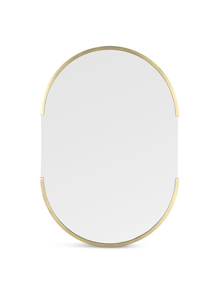 Ovo Oblong Mirror Brass 65x45cm