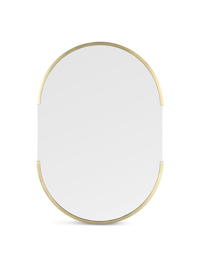 Ovo Oblong Mirror Brass 65x45cm