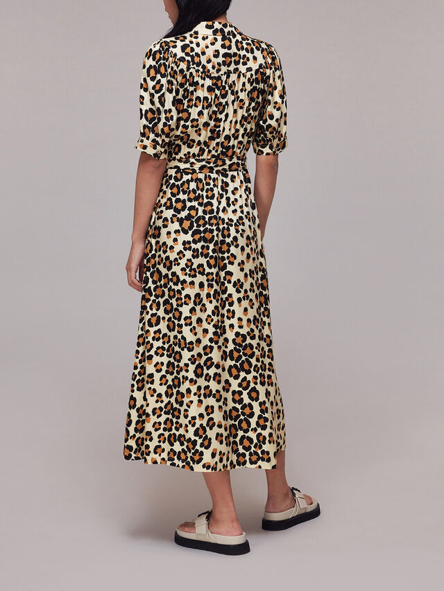 Painted Leopard Midi Dress