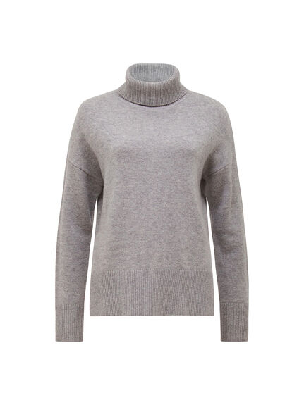 Mia Relaxed Roll Neck Knit Jumper