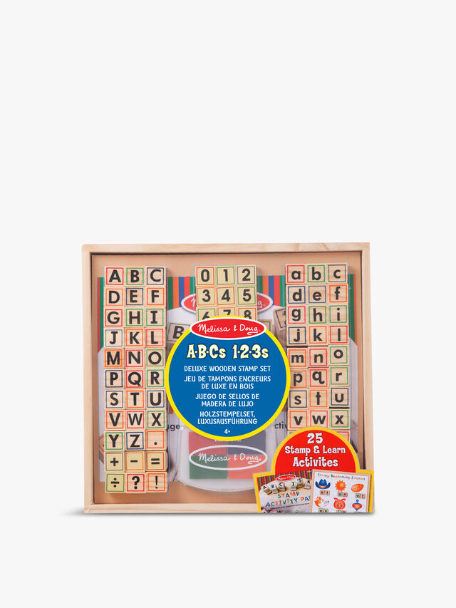 Deluxe Wooden Stamp Set ABC 123