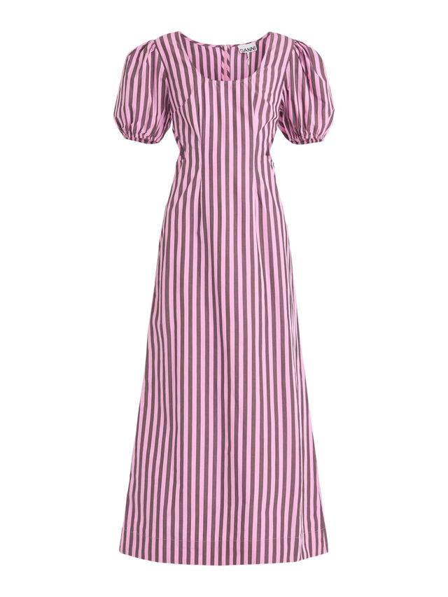 Stripe Cotton Cutout Dress