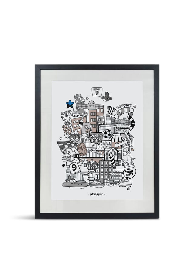 Newcastle Location A3 Print With Frame