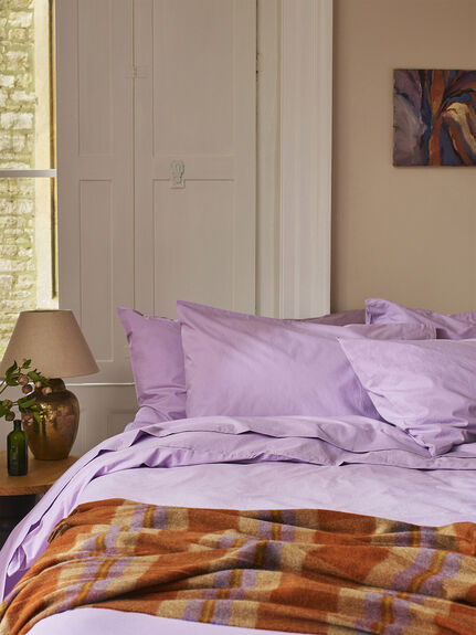 Lavender Washed Cotton Pillowcase (Pair)