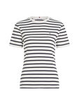 Flag Embroidery Slim Fit Striped T-Shirt