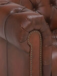 Ullswater Leather 3.5 Seater Chesterfield Sofa, Vintage Tabac