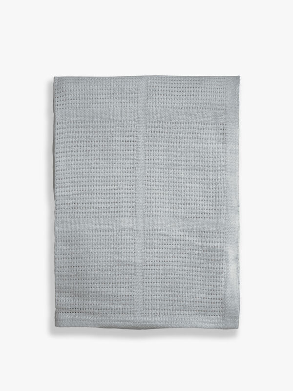 Cellular Cot bed Blanket Large Grey