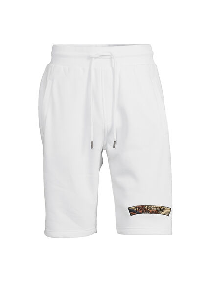 Arched Embroidered Logo Sweat Shorts