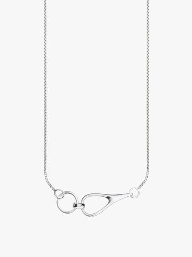 Silver 3 Large Link Necklace