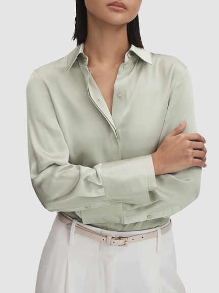 Irina Silk Button-Through Shirt