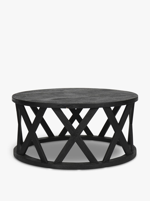 Cali Solid Wooden Coffee Table in Black