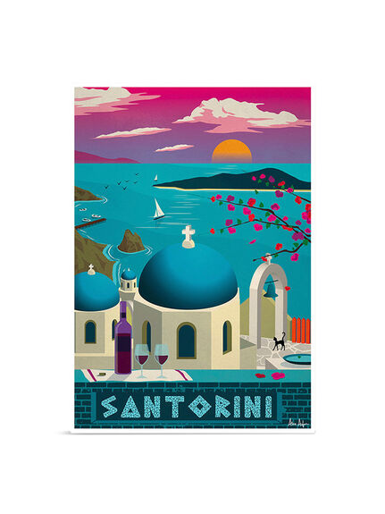 Alex Asfour Santorini Cities Poster