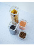 Square Glass Food Storage Canister with Glass Lid