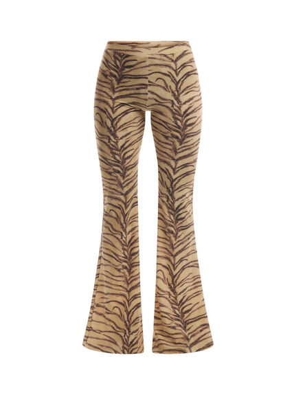 Tiger Fluid Jersey Flare Trousers