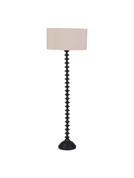 Turned Base Floor Lamp with Shade