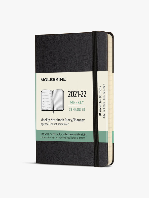 18 Month Black Pocket Hard Cover Academic Diary