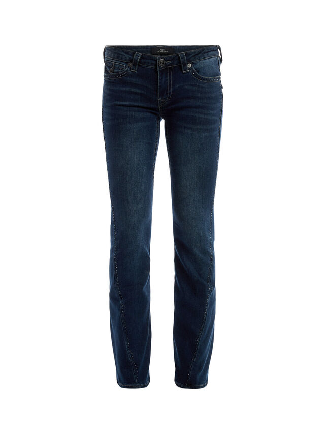 Crystal Joey Low Rise Flare Jeans