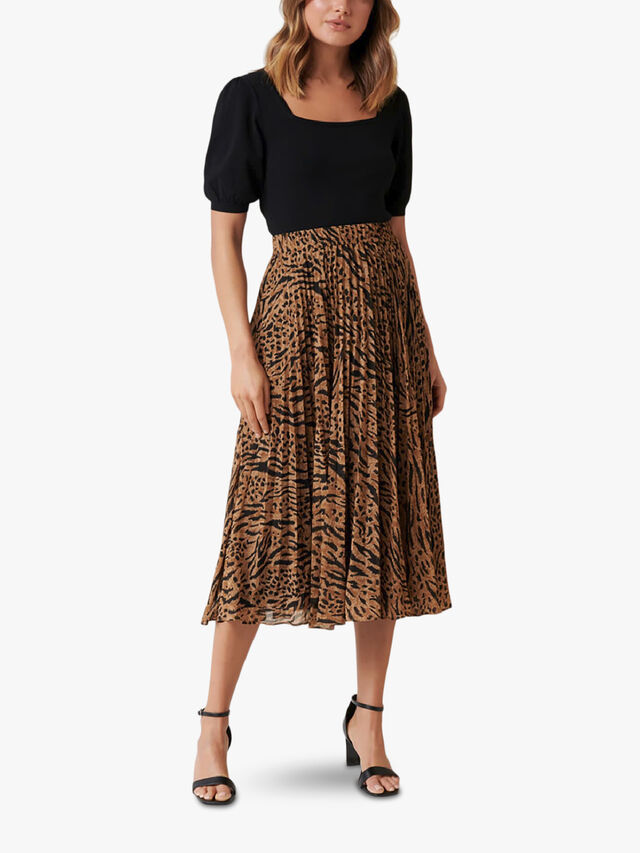 Harper Pleated Midi Skirt