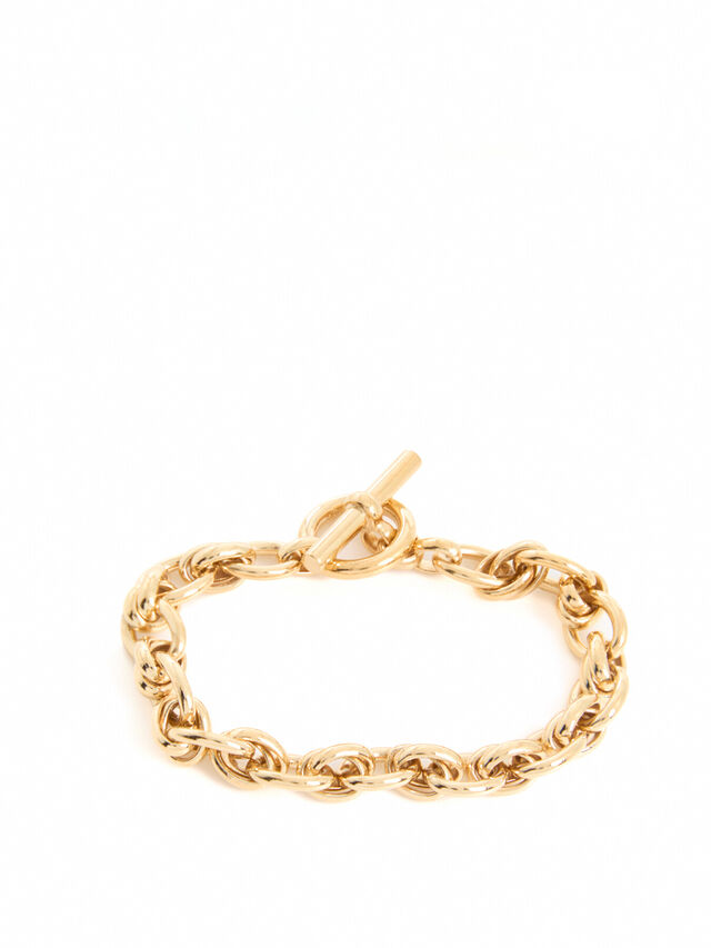Small Gold Double Link Bracelet